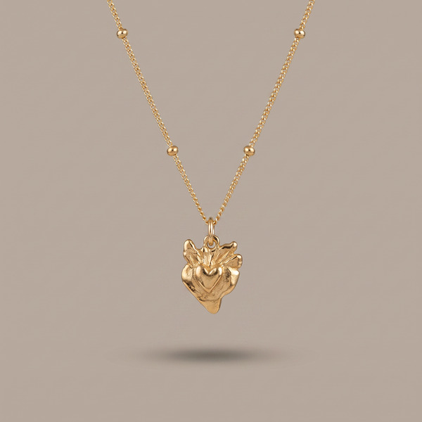 Tiny Sacred Heart Necklace