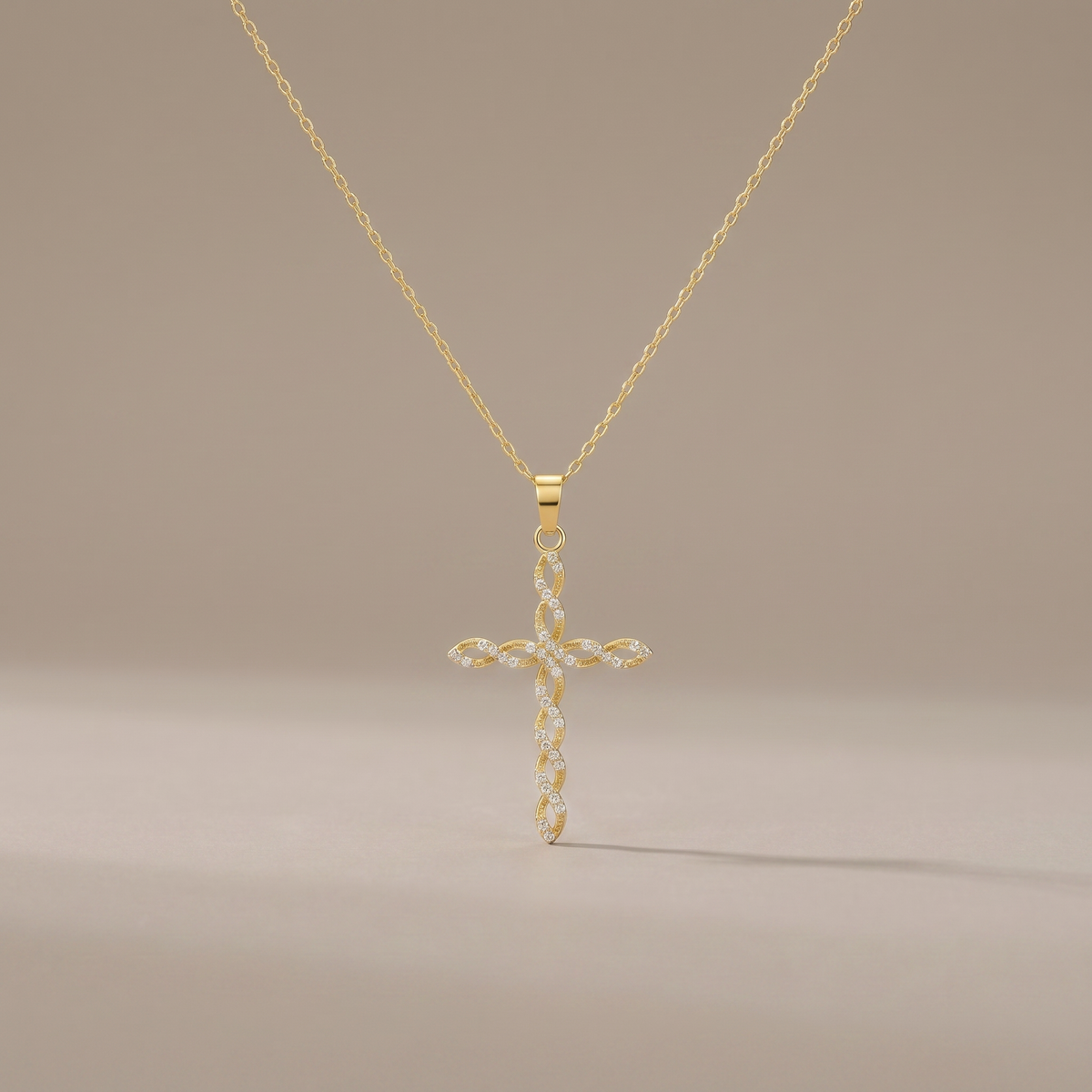 Twisted Cross Necklace