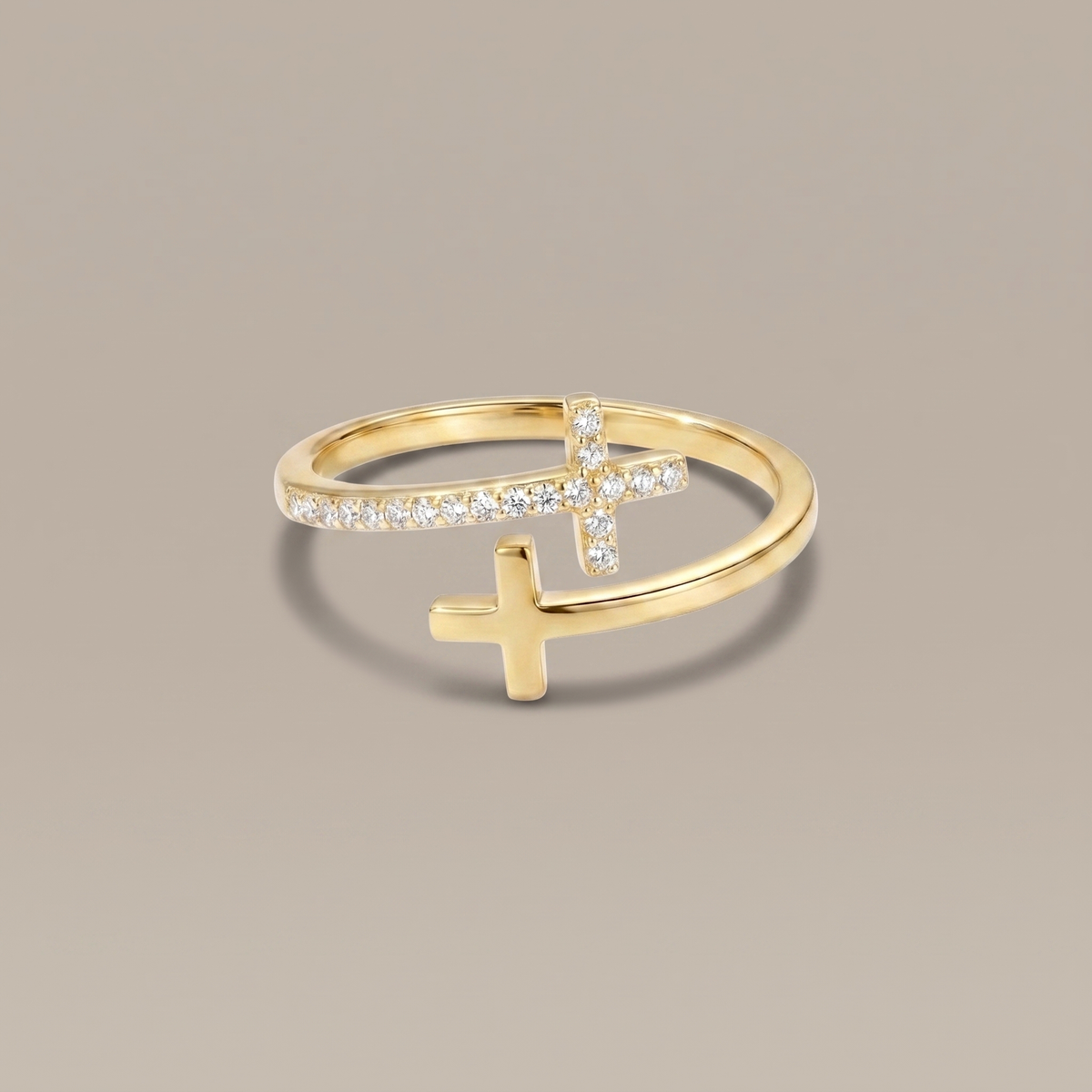 Wrapped Cross Ring