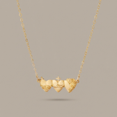 Sacred Hearts of the Holy Family Necklace