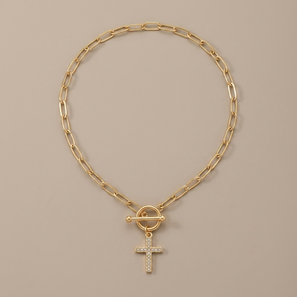 OT Buckle Cross Necklace