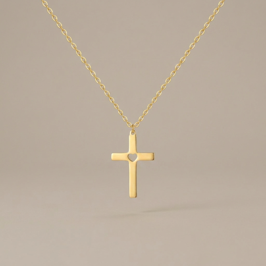 Heart Cross Necklace
