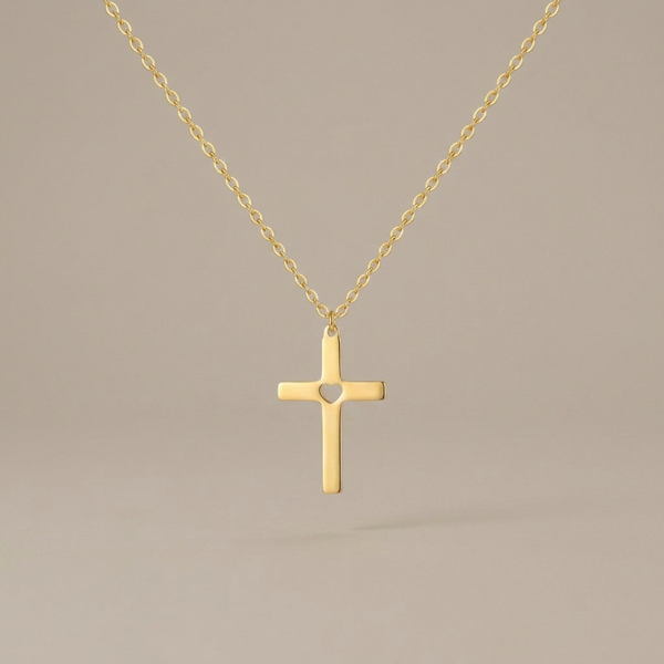Heart Cross Necklace