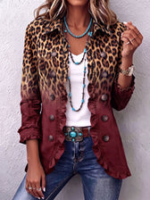 Elspeth™ | Leopard-Ombre-Ruffle Blazer