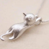 Playful necklace with kittens made of 925 silver