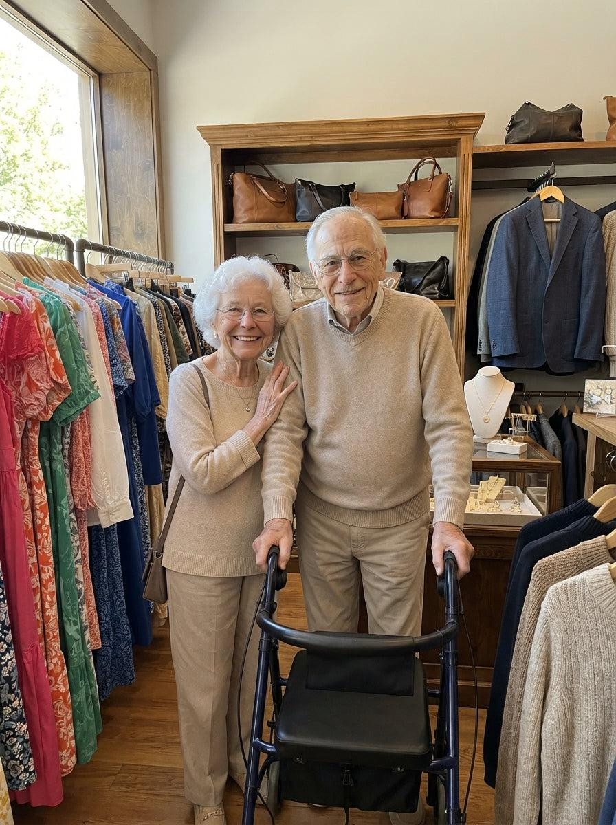 Zane and Alaine inside the Zevaine boutique